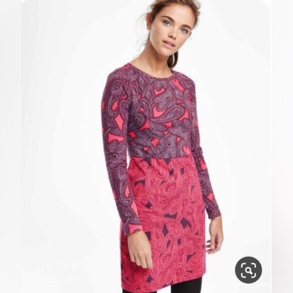 Boden Dresses & Skirts - Boden Women's Hopscotch Retro Paisley Dress in Sz. 12R 100% Pink Purple Cotton